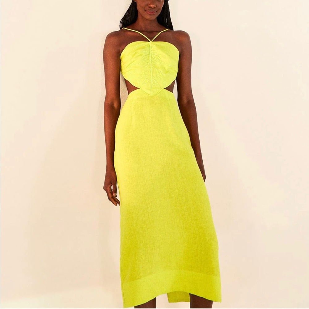 Farm Rio Lime Green Monstera Dress - NWT SZ SMALL